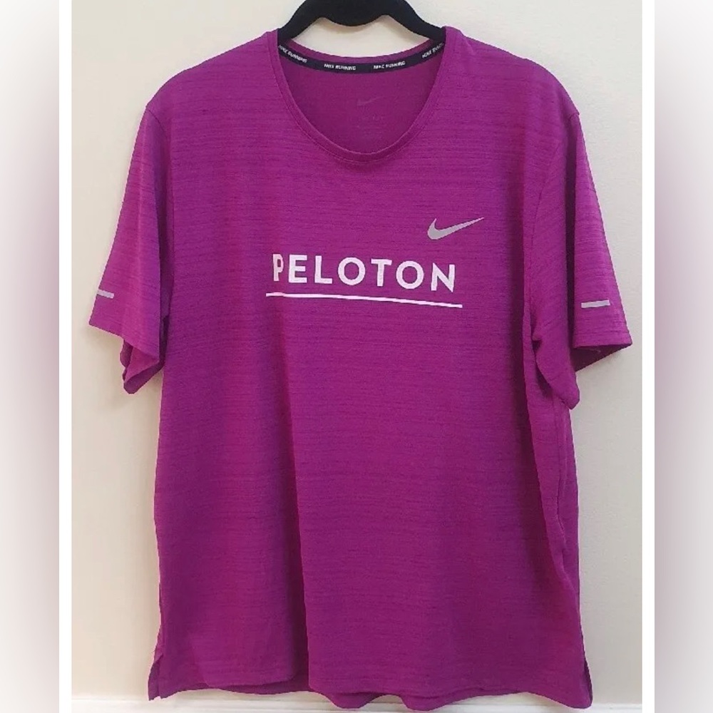 Nike x Peloton Dri-Fit XL women’s magenta short sleeve workout shirt NWT